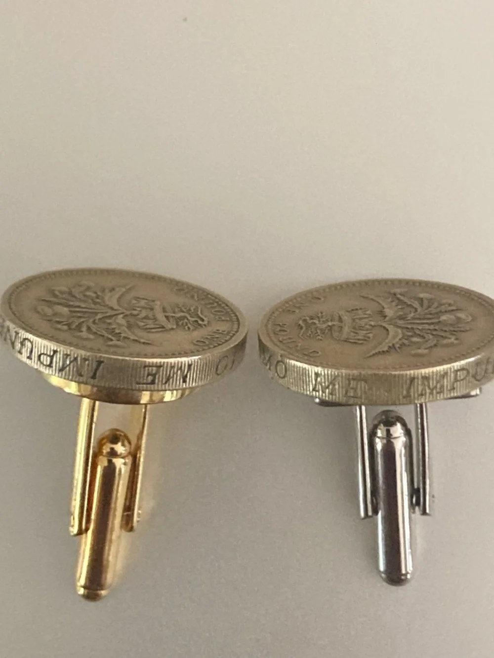 ScotlandWorld Cup Series Thistle Pound Coin Cufflinks  Worhd Cup win 13 June. - Picture 8 of 9